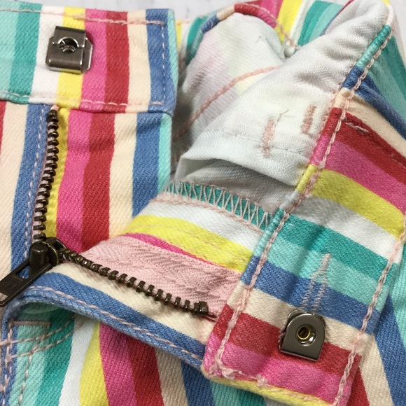 Gap Girls 18 24 Months Kitten Shirt & Rainbow Denim Shorts Outfit - Picture 5 of 5